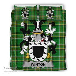 Irish Winton Coat of Arms Family Crest Ireland Bedding Set Irish National Tartan Irish County Bedding Set Duvet Covers