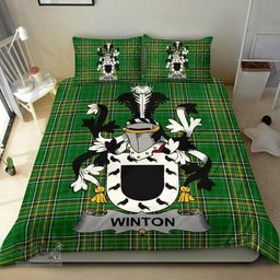 Irish Winton Coat of Arms Family Crest Ireland Bedding Set Irish National Tartan Irish County Bedding Set Duvet Covers