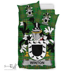 Irish Winton Coat of Arms Family Crest Ireland Bedding Set Irish National Tartan Irish County Bedding Set Duvet Covers