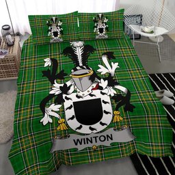 Irish Winton Coat of Arms Family Crest Ireland Bedding Set Irish National Tartan Irish County Bedding Set Duvet Covers