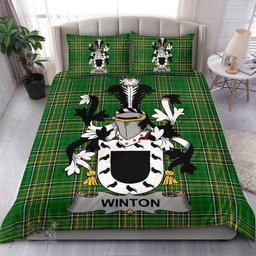 Irish Winton Coat of Arms Family Crest Ireland Bedding Set Irish National Tartan Irish County Bedding Set Duvet Covers