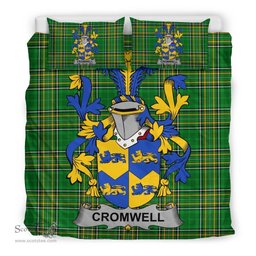 Irish Cromwell Coat of Arms Family Crest Ireland Bedding Set Irish National Tartan Irish County Bedding Set Duvet Covers