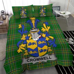 Irish Cromwell Coat of Arms Family Crest Ireland Bedding Set Irish National Tartan Irish County Bedding Set Duvet Covers