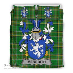 Irish Meredith Coat of Arms Family Crest Ireland Bedding Set Irish National Tartan Irish County Bedding Set Duvet Covers