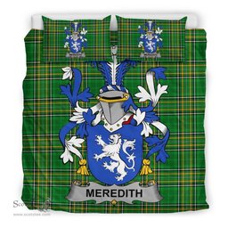 Irish Meredith Coat of Arms Family Crest Ireland Bedding Set Irish National Tartan Irish County Bedding Set Duvet Covers