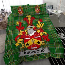 Irish Kirkwood Coat of Arms Family Crest Ireland Bedding Set Irish National Tartan Irish County Bedding Set Duvet Covers