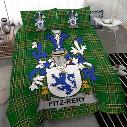 Irish Fitz-Rery Coat of Arms Family Crest Ireland Bedding Set Irish National Tartan Irish County Bedding Set Duvet Covers