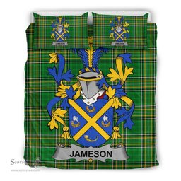 Irish Jameson Coat of Arms Family Crest Ireland Bedding Set Irish National Tartan Irish County Bedding Set Duvet Covers