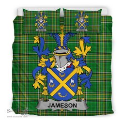 Irish Jameson Coat of Arms Family Crest Ireland Bedding Set Irish National Tartan Irish County Bedding Set Duvet Covers