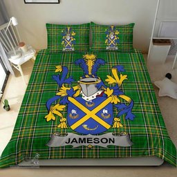 Irish Jameson Coat of Arms Family Crest Ireland Bedding Set Irish National Tartan Irish County Bedding Set Duvet Covers