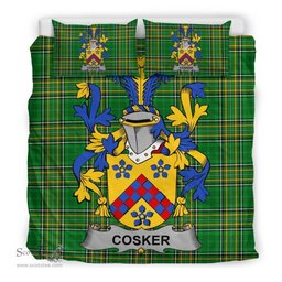Irish Cosker or McCosker Coat of Arms Family Crest Ireland Bedding Set Irish National Tartan Irish County Bedding Set Duvet Covers