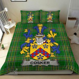 Irish Cosker or McCosker Coat of Arms Family Crest Ireland Bedding Set Irish National Tartan Irish County Bedding Set Duvet Covers