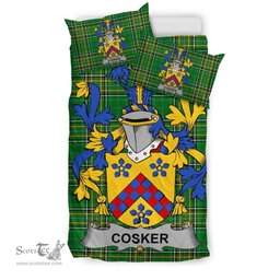 Irish Cosker or McCosker Coat of Arms Family Crest Ireland Bedding Set Irish National Tartan Irish County Bedding Set Duvet Covers