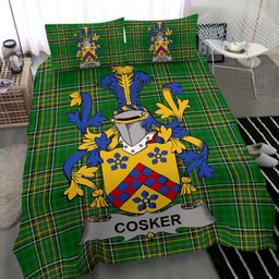 Irish Cosker or McCosker Coat of Arms Family Crest Ireland Bedding Set Irish National Tartan Irish County Bedding Set Duvet Covers