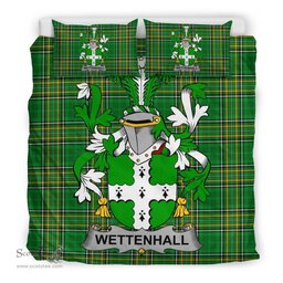Irish Wettenhall Coat of Arms Family Crest Ireland Bedding Set Irish National Tartan Irish County Bedding Set Duvet Covers