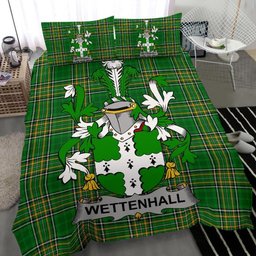 Irish Wettenhall Coat of Arms Family Crest Ireland Bedding Set Irish National Tartan Irish County Bedding Set Duvet Covers