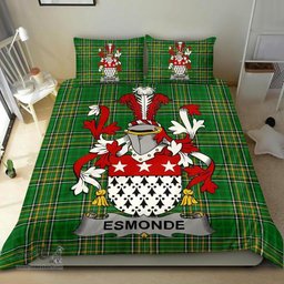 Irish Esmonde Coat of Arms Family Crest Ireland Bedding Set Irish National Tartan Irish County Bedding Set Duvet Covers