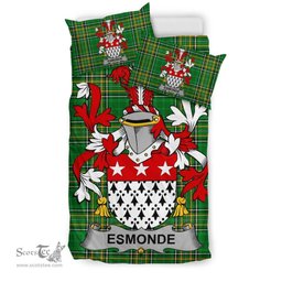 Irish Esmonde Coat of Arms Family Crest Ireland Bedding Set Irish National Tartan Irish County Bedding Set Duvet Covers