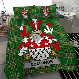 Irish Esmonde Coat of Arms Family Crest Ireland Bedding Set Irish National Tartan Irish County Bedding Set Duvet Covers