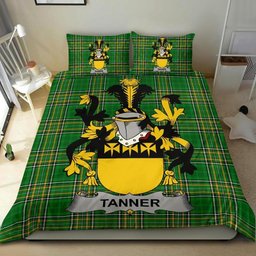 Irish Tanner Coat of Arms Family Crest Ireland Bedding Set Irish National Tartan Irish County Bedding Set Duvet Covers