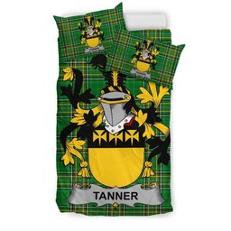 Irish Tanner Coat of Arms Family Crest Ireland Bedding Set Irish National Tartan Irish County Bedding Set Duvet Covers