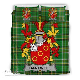 Irish Cantwell Coat of Arms Family Crest Ireland Bedding Set Irish National Tartan Irish County Bedding Set Duvet Covers