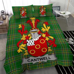 Irish Cantwell Coat of Arms Family Crest Ireland Bedding Set Irish National Tartan Irish County Bedding Set Duvet Covers