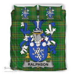Irish Ralphson Coat of Arms Family Crest Ireland Bedding Set Irish National Tartan Irish County Bedding Set Duvet Covers