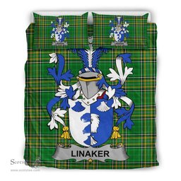 Irish Linaker Coat of Arms Family Crest Ireland Bedding Set Irish National Tartan Irish County Bedding Set Duvet Covers