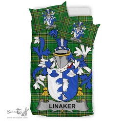 Irish Linaker Coat of Arms Family Crest Ireland Bedding Set Irish National Tartan Irish County Bedding Set Duvet Covers