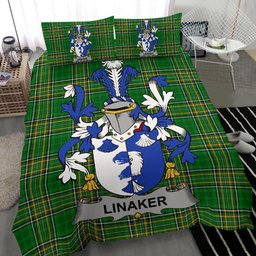 Irish Linaker Coat of Arms Family Crest Ireland Bedding Set Irish National Tartan Irish County Bedding Set Duvet Covers