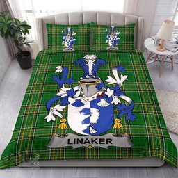 Irish Linaker Coat of Arms Family Crest Ireland Bedding Set Irish National Tartan Irish County Bedding Set Duvet Covers