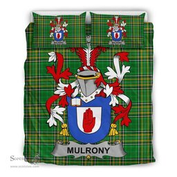 Irish Mulrony or O'Mulroney Coat of Arms Family Crest Ireland Bedding Set Irish National Tartan Irish County Bedding Set Duvet Covers