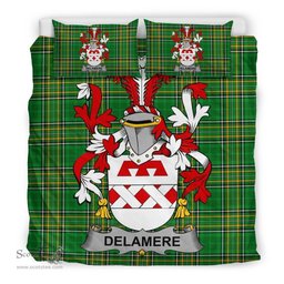 Irish Delamere Coat of Arms Family Crest Ireland Bedding Set Irish National Tartan Irish County Bedding Set Duvet Covers