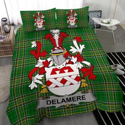 Irish Delamere Coat of Arms Family Crest Ireland Bedding Set Irish National Tartan Irish County Bedding Set Duvet Covers
