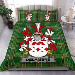 Irish Delamere Coat of Arms Family Crest Ireland Bedding Set Irish National Tartan Irish County Bedding Set Duvet Covers