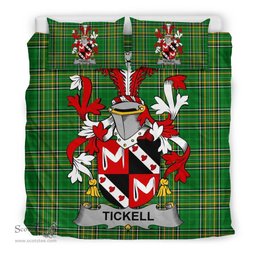 Irish Tickell Coat of Arms Family Crest Ireland Bedding Set Irish National Tartan Irish County Bedding Set Duvet Covers