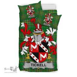 Irish Tickell Coat of Arms Family Crest Ireland Bedding Set Irish National Tartan Irish County Bedding Set Duvet Covers