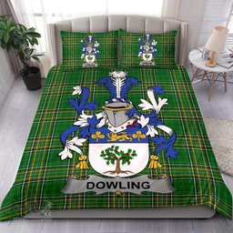 Irish Dowling or O'Dowling Coat of Arms Family Crest Ireland Bedding Set Irish National Tartan Irish County Bedding Set Duvet Covers