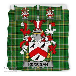 Irish Kerrigan or O'Kerrigan Coat of Arms Family Crest Ireland Bedding Set Irish National Tartan Irish County Bedding Set Duvet Covers