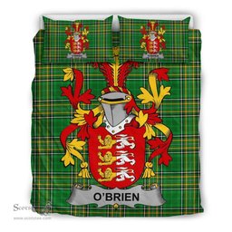 Irish Brien or O'Brien Coat of Arms Family Crest Ireland Bedding Set Irish National Tartan Irish County Bedding Set Duvet Covers