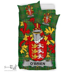 Irish Brien or O'Brien Coat of Arms Family Crest Ireland Bedding Set Irish National Tartan Irish County Bedding Set Duvet Covers