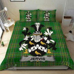 Irish Jervis or Jarvis Coat of Arms Family Crest Ireland Bedding Set Irish National Tartan Irish County Bedding Set Duvet Covers