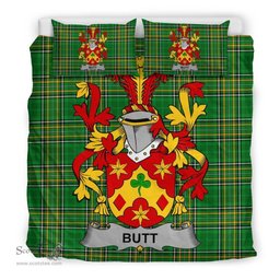 Irish Butt Coat of Arms Family Crest Ireland Bedding Set Irish National Tartan Irish County Bedding Set Duvet Covers