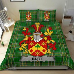 Irish Butt Coat of Arms Family Crest Ireland Bedding Set Irish National Tartan Irish County Bedding Set Duvet Covers