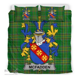 Irish McFadden or McFadyen Coat of Arms Family Crest Ireland Bedding Set Irish National Tartan Irish County Bedding Set Duvet Covers