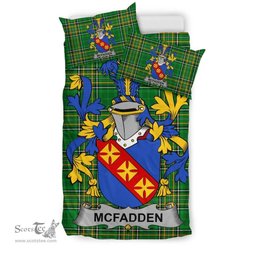 Irish McFadden or McFadyen Coat of Arms Family Crest Ireland Bedding Set Irish National Tartan Irish County Bedding Set Duvet Covers