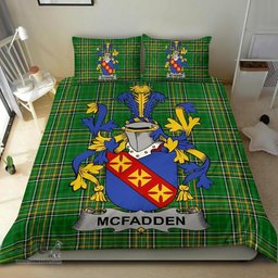 Irish McFadden or McFadyen Coat of Arms Family Crest Ireland Bedding Set Irish National Tartan Irish County Bedding Set Duvet Covers
