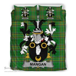 Irish Mangan or O'Mangan Coat of Arms Family Crest Ireland Bedding Set Irish National Tartan Irish County Bedding Set Duvet Covers