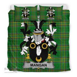 Irish Mangan or O'Mangan Coat of Arms Family Crest Ireland Bedding Set Irish National Tartan Irish County Bedding Set Duvet Covers